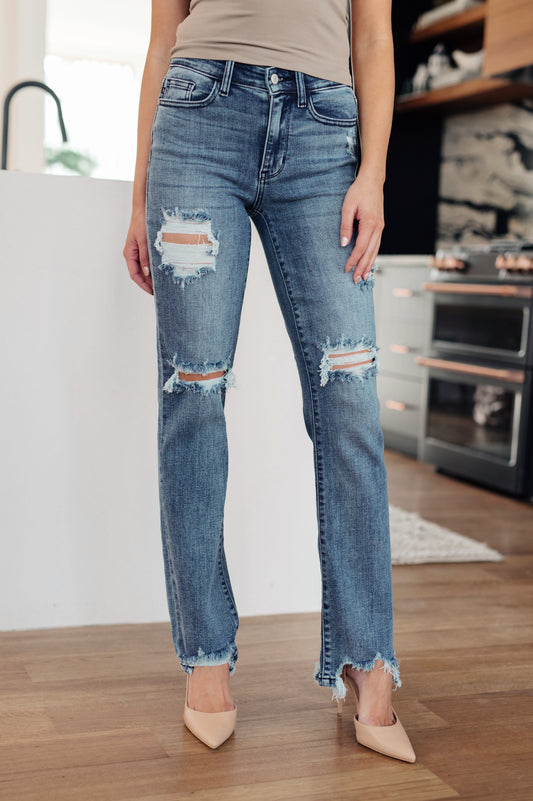 O'Hara Destroyed Straight Jeans